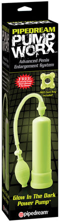 FEELME | Power Pump Glow In The Dark, Selvlysende Penispumpe med…