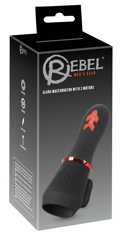 REBEL | Gear Glans intens vibrerende Masturbator for Menn