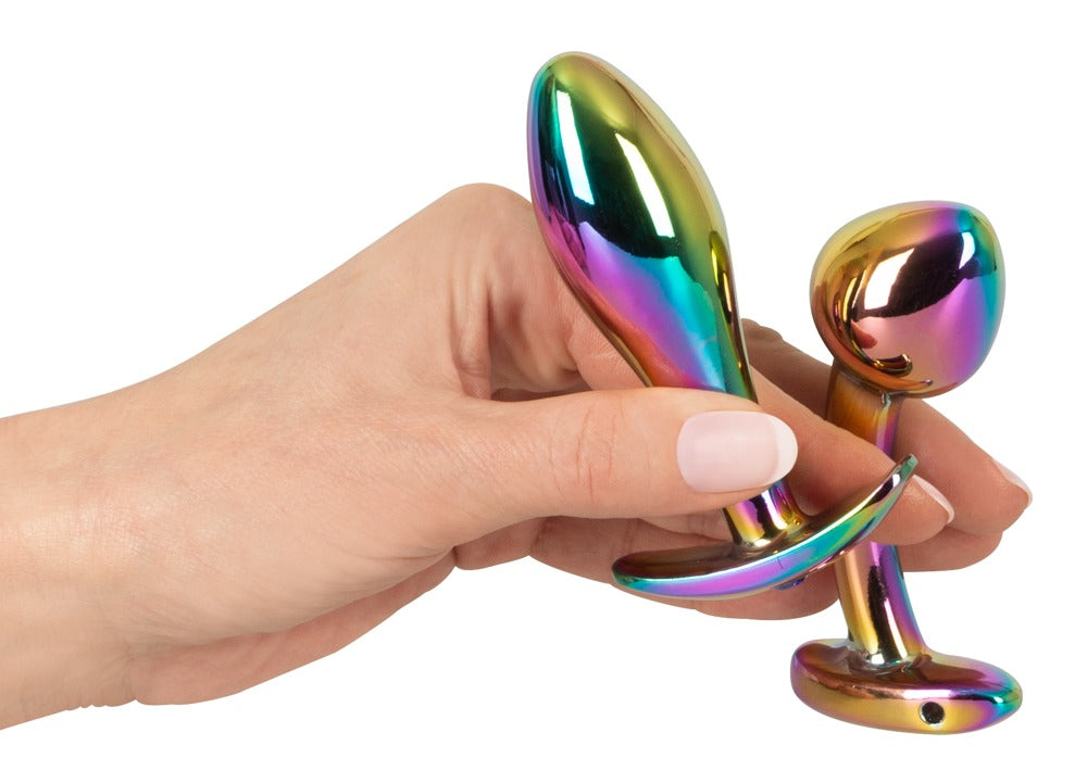 ANOS | Metal Buttplug sett i regnbuens farger