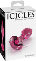 ICICLES | No. 79 Buttplug, håndlaget glassplugg med rosa diamant