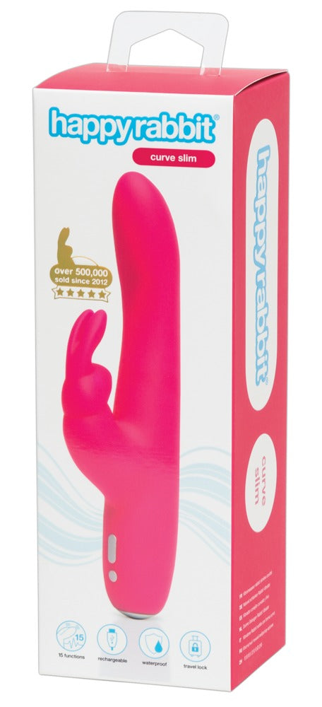 HAPPY RABBIT | Curve Slim rabbitvibrator med slank design og…
