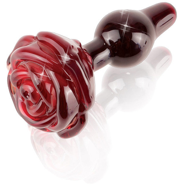 ICICLES | No. 76 Buttplug, håndlaget glassplugg med roseform