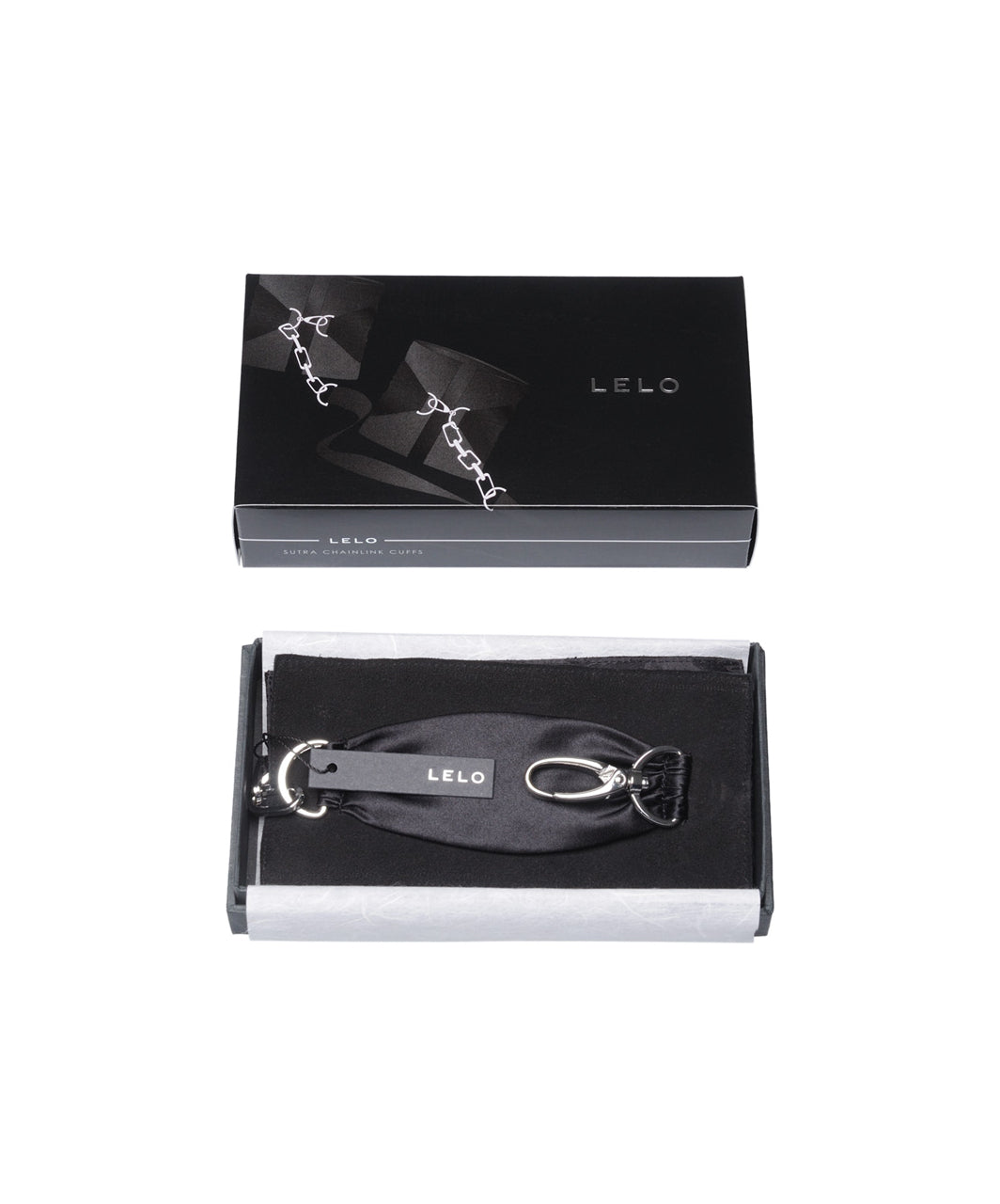 LELO | Sutra Chainlink Cuffs sort – Luksuriøse håndjern i silke og…