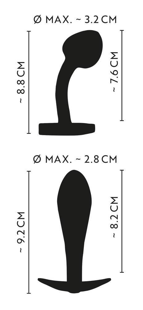 ANOS | Metal Buttplug sett i regnbuens farger