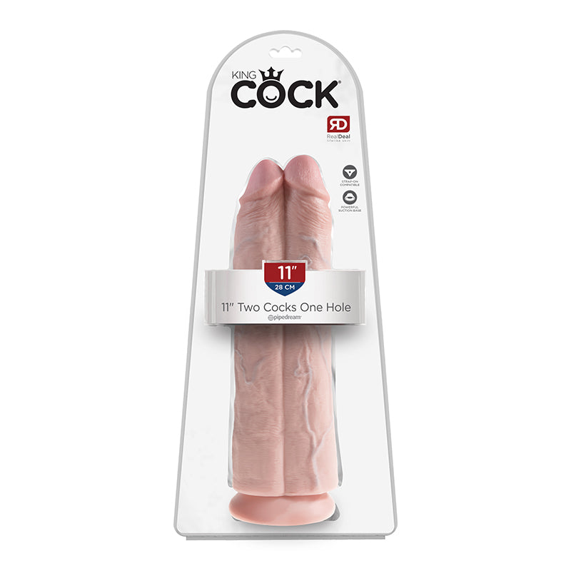 KING COCK | Dobbeldildo Two Cocks One Hole 28 cm