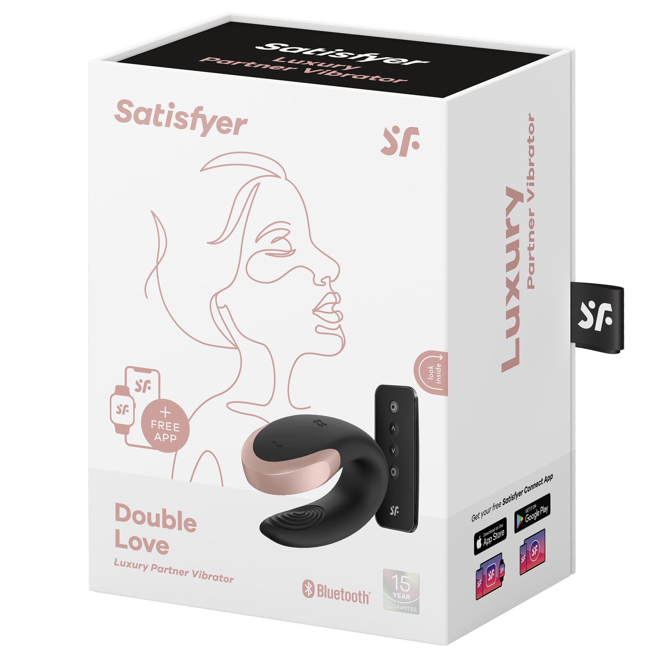 SATISFYER | Double Love Luxury parvibrator med appstyring svart