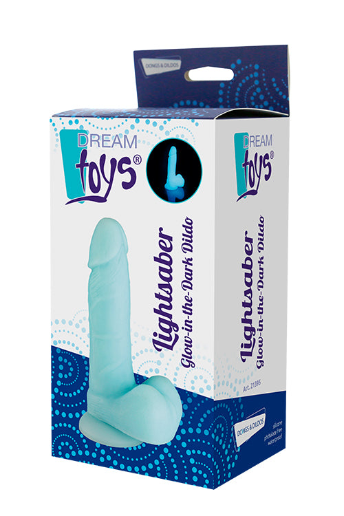 DREAMTOYS | Glow in the dark dildo blå