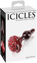 ICICLES | No. 76 Buttplug, håndlaget glassplugg med roseform