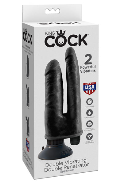 KING COCK | Vibrerende Dobbeldildo 21 cm