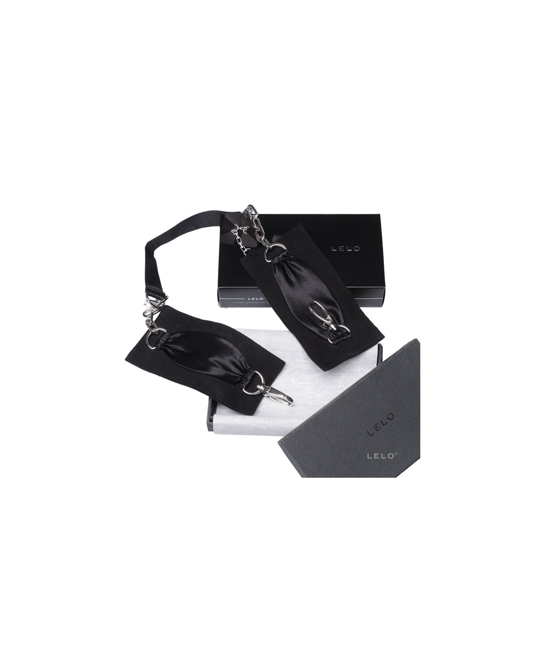 LELO | Sutra Chainlink Cuffs sort – Luksuriøse håndjern i silke og…