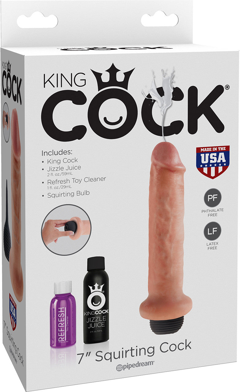 KING COCK | Squirting Cock dildo med sprutefunksjon 18 cm