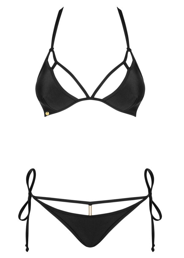 OBSESSIVE | Costarica – Svart bikini-sett med snøring og sensuell…