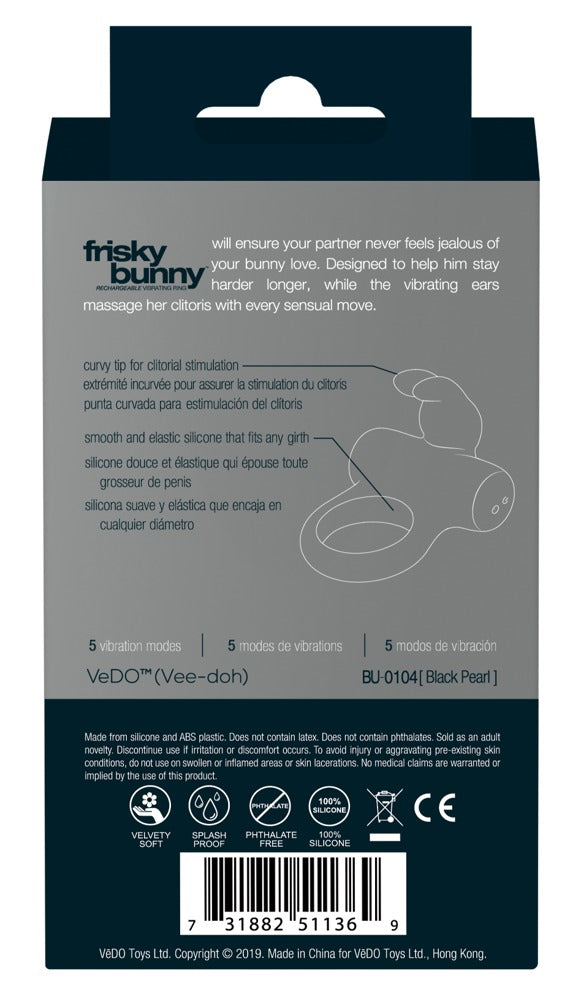 VEDO | Frisky Bunny penisring med vibrasjon for par