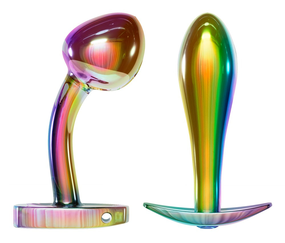 ANOS | Metal Buttplug sett i regnbuens farger