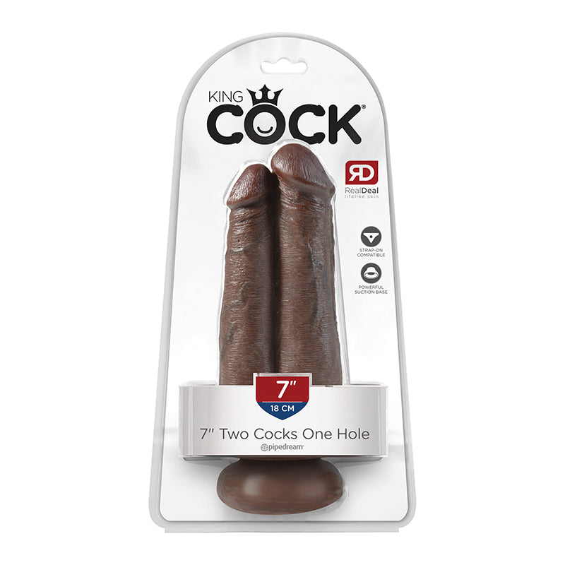 KING COCK | Dobbeldildo Two Cocks One Hole 20 cm
