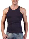 SVENJOYMENT | Stomach Shaping Tank – formende svart singlet for menn,