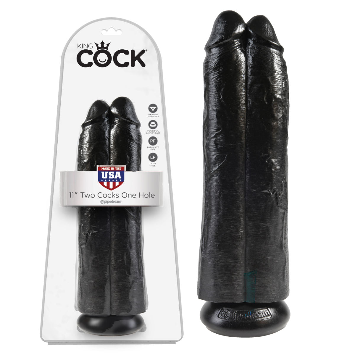 KING COCK | Dobbeldildo Two Cocks One Hole 28 cm
