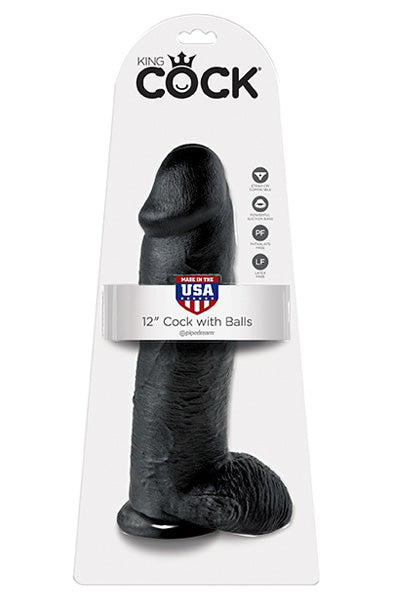 KING COCK | Realistisk Dildo med baller 30 cm