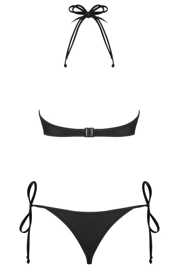 OBSESSIVE | Costarica – Svart bikini-sett med snøring og sensuell…
